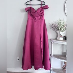 JJs House Strapless Dress in Deep Pink